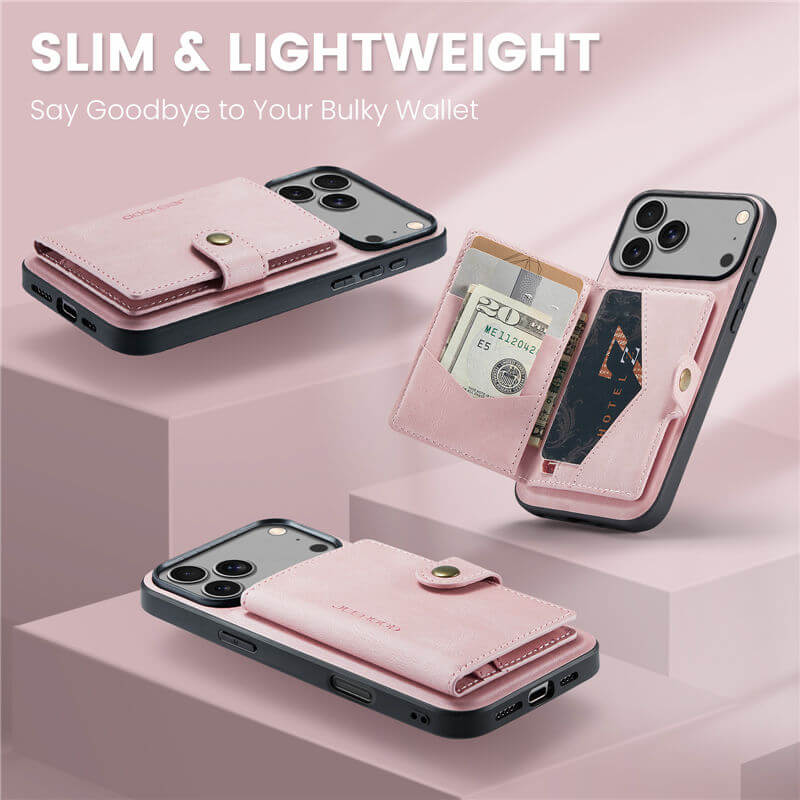 JEEHOOD iPhone 17 Pro Max 2-in-1 Magnetic Wallet Case