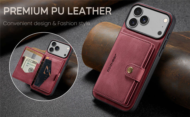 JEEHOOD iPhone 17 Pro Max Wallet Case