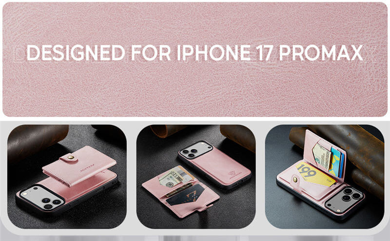 JEEHOOD iPhone 17 Pro Max Wallet Case