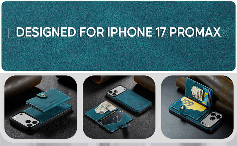 JEEHOOD iPhone 17 Pro Wallet Case