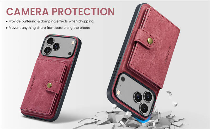 JEEHOOD iPhone 17 Pro Max Wallet Case