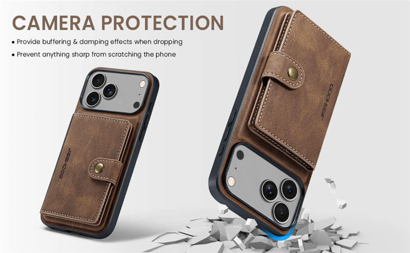 JEEHOOD iPhone 17 Pro Wallet Case