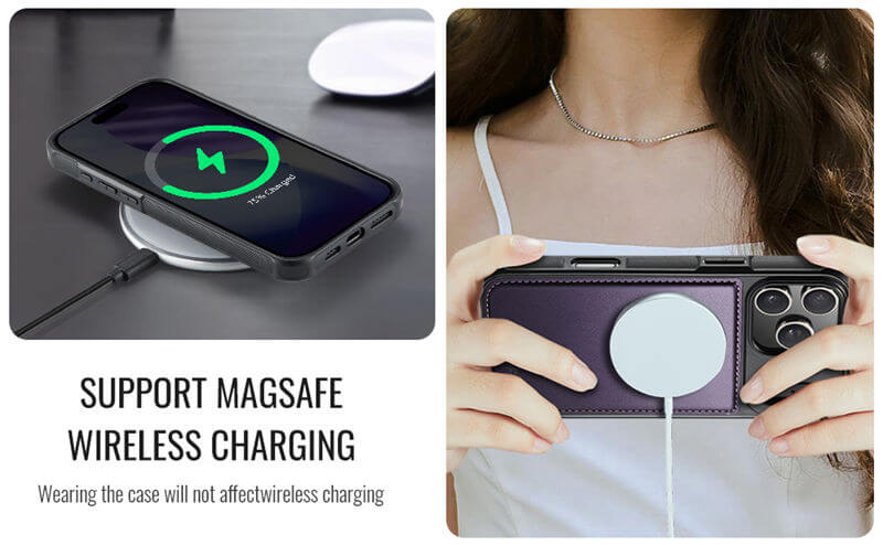 JEEHOOD iPhone 17 Pro Max Magnetic 2-in-1 Wallet RFID-blocking Case