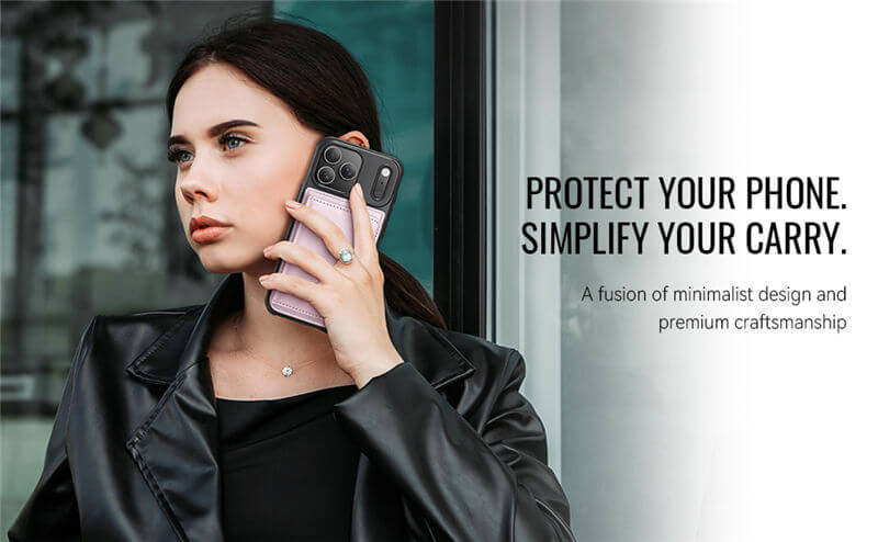 JEEHOOD iPhone 17 Pro 2-in-1 Magnetic Wallet Case