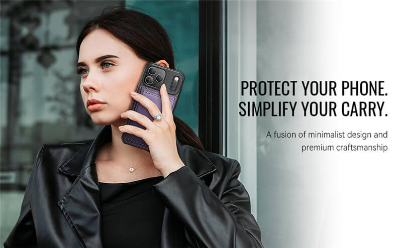 JEEHOOD iPhone 17 Pro Max 2-in-1 Magnetic Wallet Case