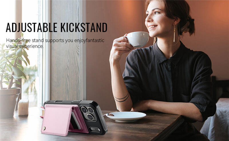 JEEHOOD iPhone 17 Pro Max 2-in-1 Magnetic Wallet Case