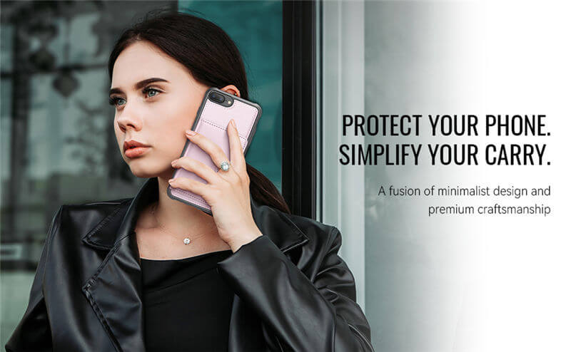 JEEHOOD iPhone 7 Plus/8 Plus 2-in-1 Magnetic Wallet Case