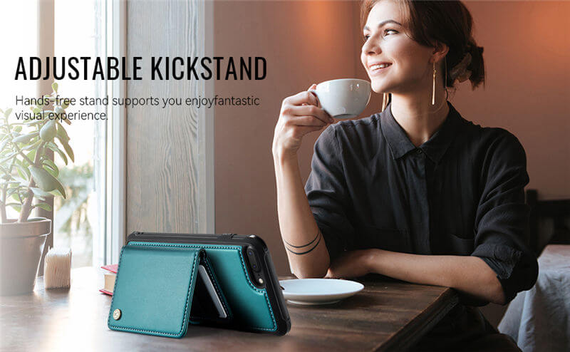 JEEHOOD iPhone 7 Plus/8 Plus 2-in-1 Magnetic Wallet Case