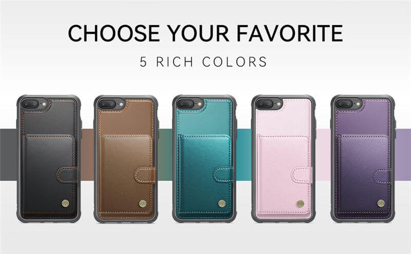 JEEHOOD iPhone 7 Plus/8 Plus 2-in-1 Magnetic Wallet Case