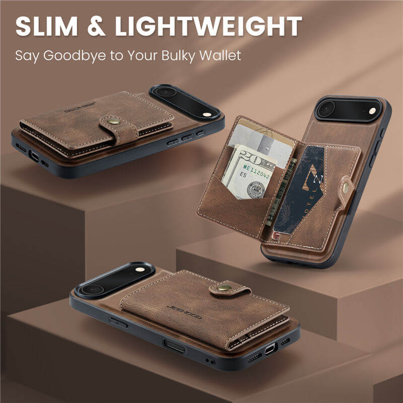 JEEHOOD iPhone Air 2-in-1 Magnetic Wallet Case