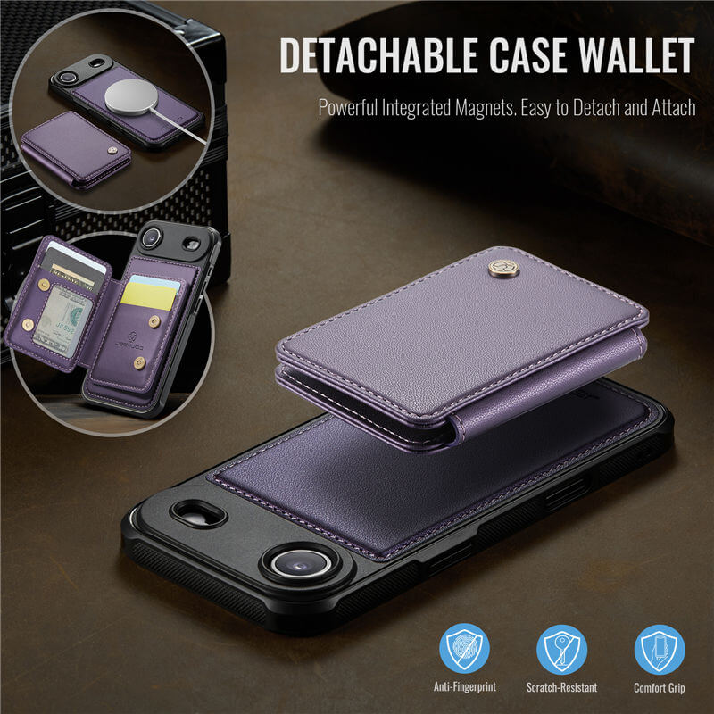 JEEHOOD iPhone Air Magnetic 2-in-1 Wallet RFID-blocking Case