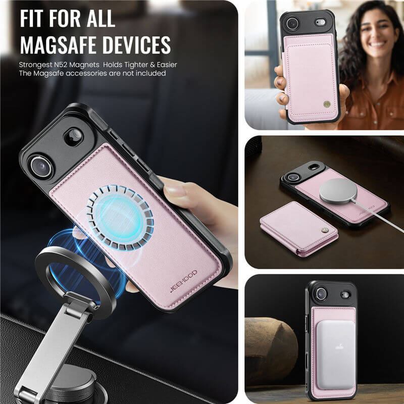 JEEHOOD iPhone Air Magnetic 2-in-1 Wallet RFID-blocking Case