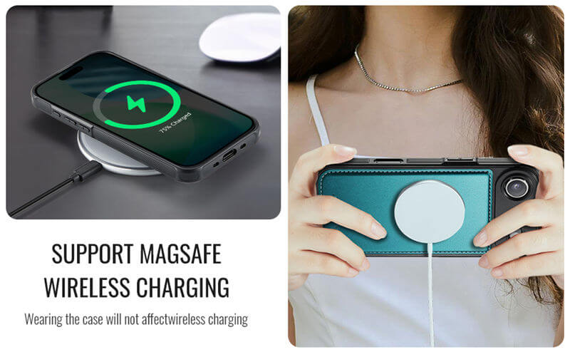 JEEHOOD iPhone Air Magnetic 2-in-1 Wallet RFID-blocking Case