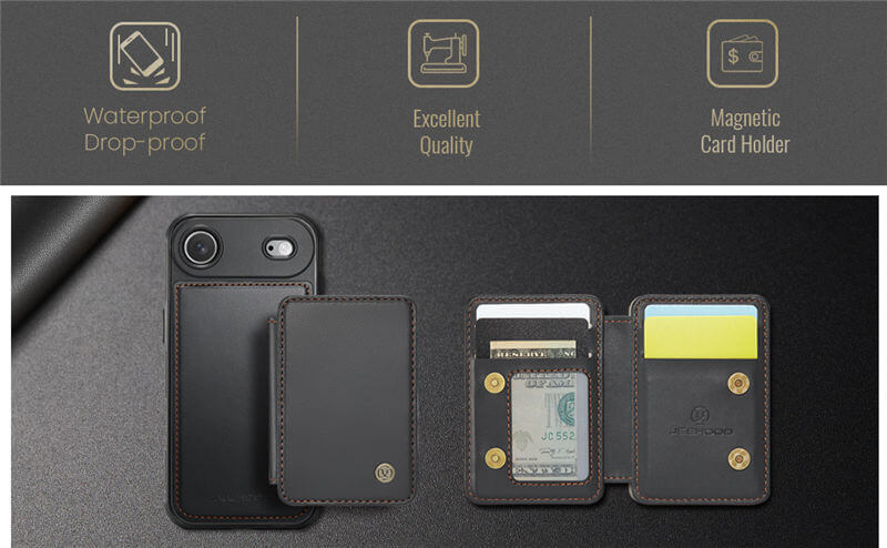 JEEHOOD iPhone Air Magnetic 2-in-1 Wallet RFID-blocking Case