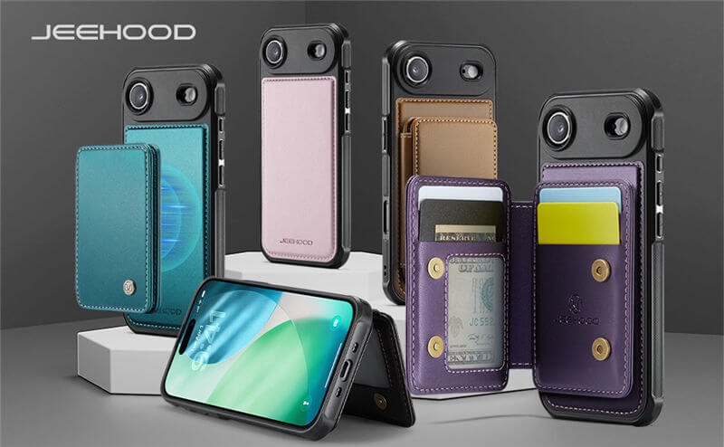 JEEHOOD iPhone Air Magnetic 2-in-1 Wallet RFID-blocking Case