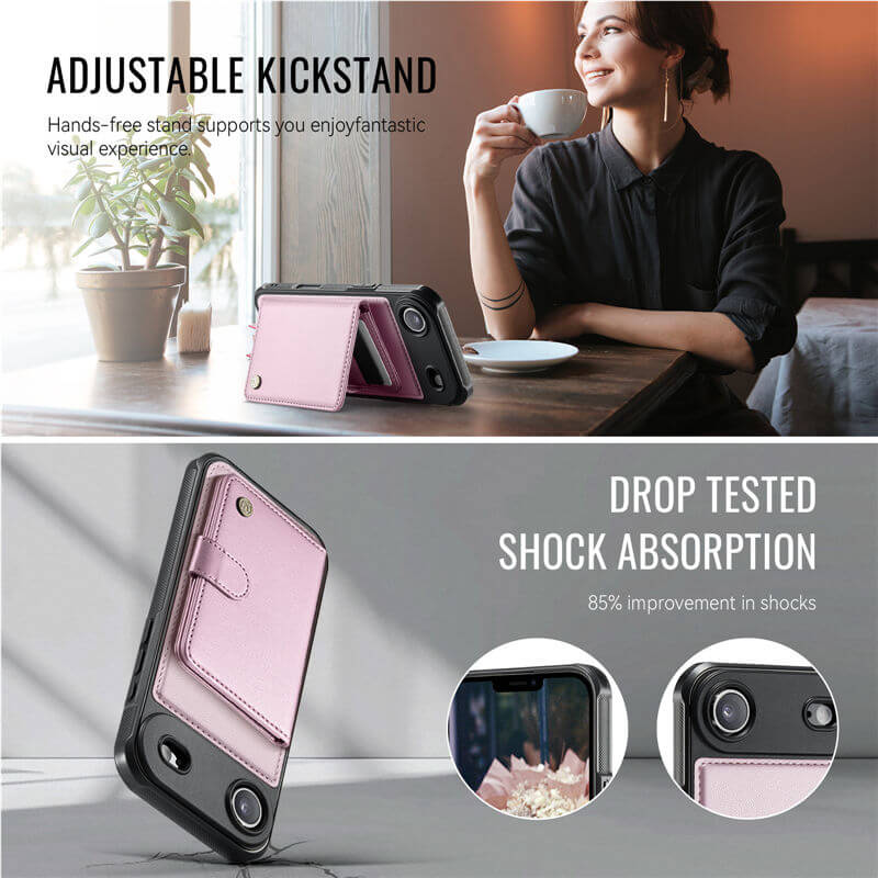 JEEHOOD iPhone Air 2-in-1 Magnetic Wallet Case