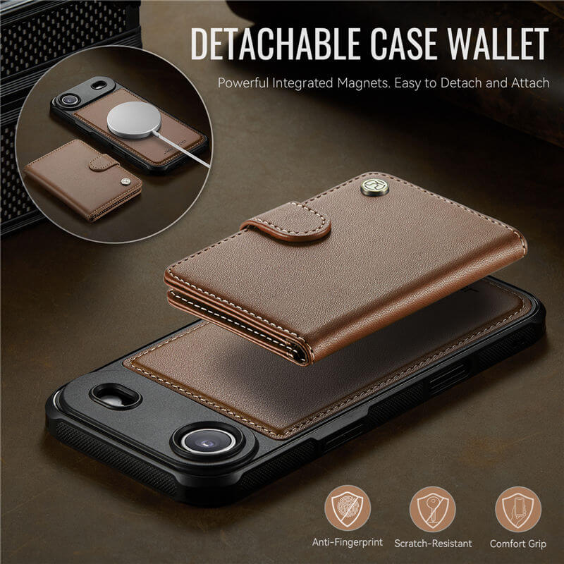 JEEHOOD iPhone Air 2-in-1 Magnetic Wallet Case