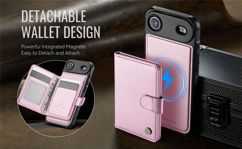 JEEHOOD iPhone Air 2-in-1 Magnetic Wallet Case