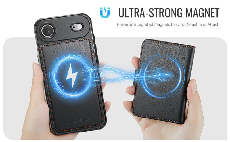 JEEHOOD iPhone Air 2-in-1 Magnetic Wallet Case