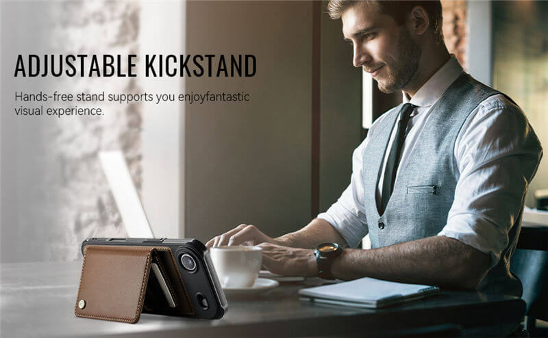 JEEHOOD iPhone Air 2-in-1 Magnetic Wallet Case