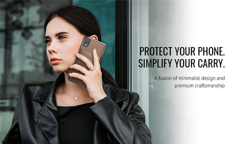 JEEHOOD iPhone XR 2-in-1 Magnetic Wallet Case