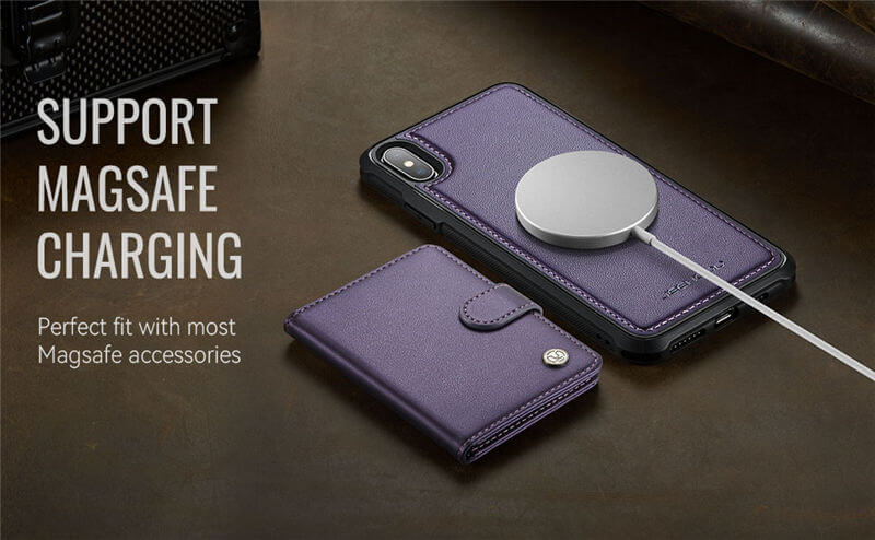 JEEHOOD iPhone X/XS 2-in-1 Magnetic Wallet Case