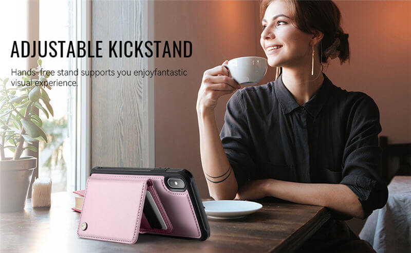 JEEHOOD iPhone X/XS 2-in-1 Magnetic Wallet Case