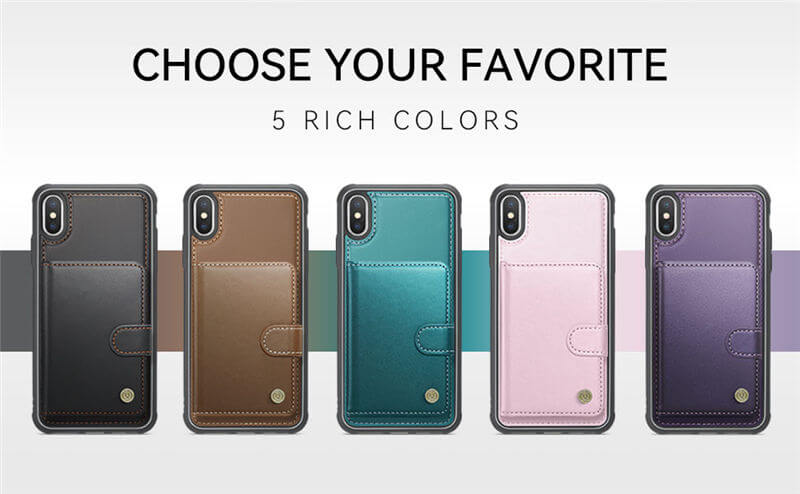 JEEHOOD iPhone X/XS 2-in-1 Magnetic Wallet Case