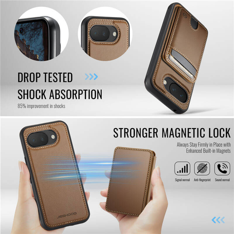 JEEHOOD Google Pixel 10A Detachable 2-in-1 Magnetic Wallet Case
