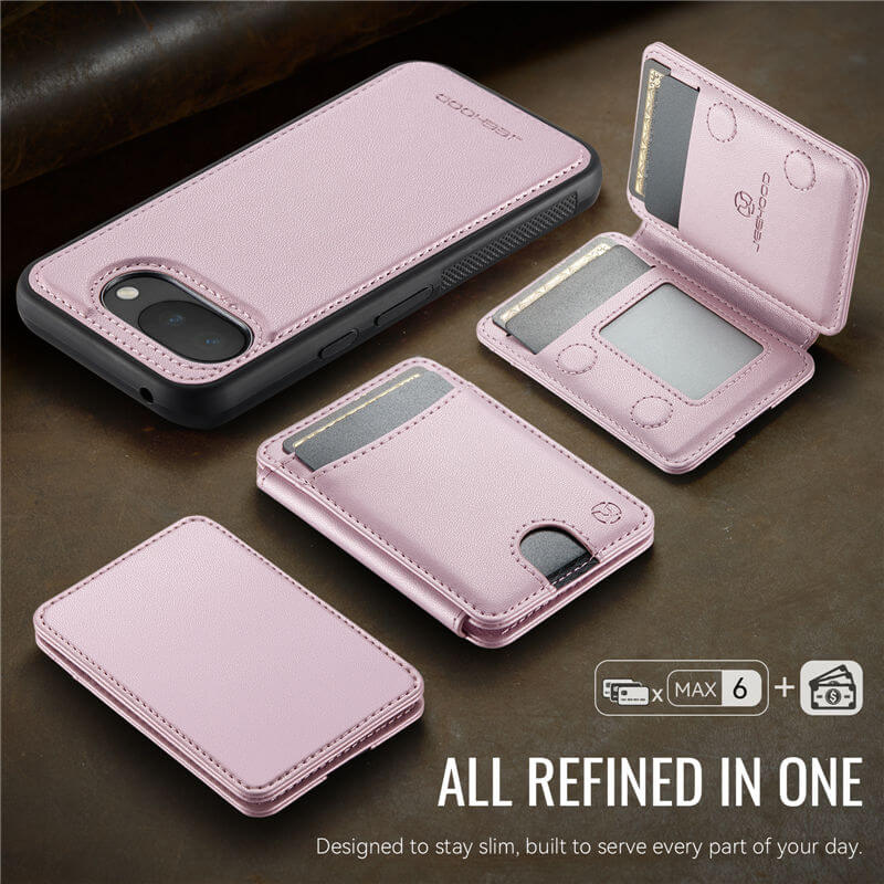 JEEHOOD Google Pixel 10A Detachable 2-in-1 Magnetic Wallet Case
