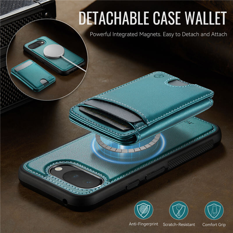 JEEHOOD Google Pixel 10A Detachable 2-in-1 Magnetic Wallet Case