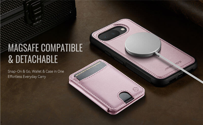 JEEHOOD Google Pixel 10A 2-in-1 Magnetic Wallet Case