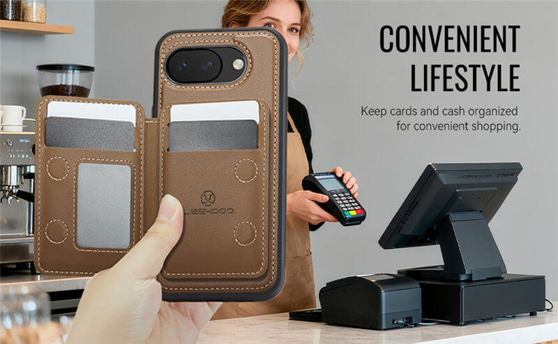 JEEHOOD Google Pixel 10A 2-in-1 Magnetic Wallet Case