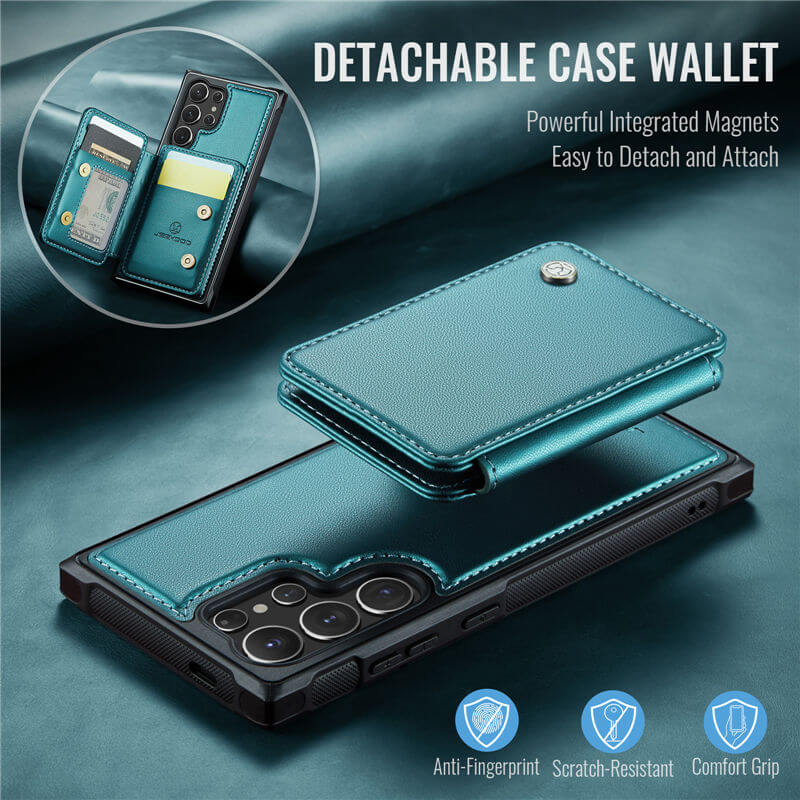 JEEHOOD Samsung Galaxy S26 Ultra Magnetic 2-in-1 Wallet RFID-blocking Case