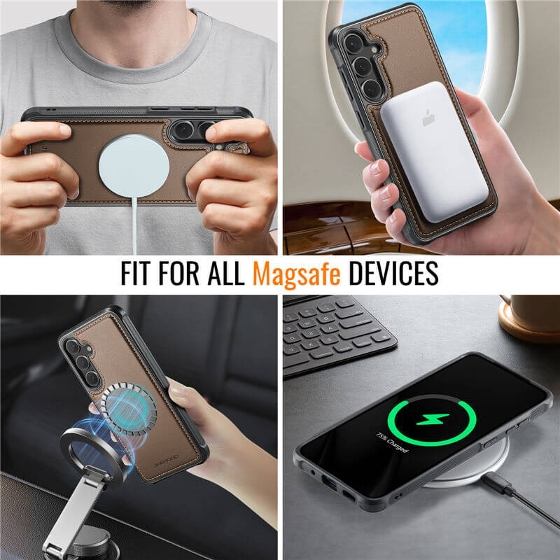 JEEHOOD Samsung Galaxy S26 Plus Magnetic 2-in-1 Wallet Case