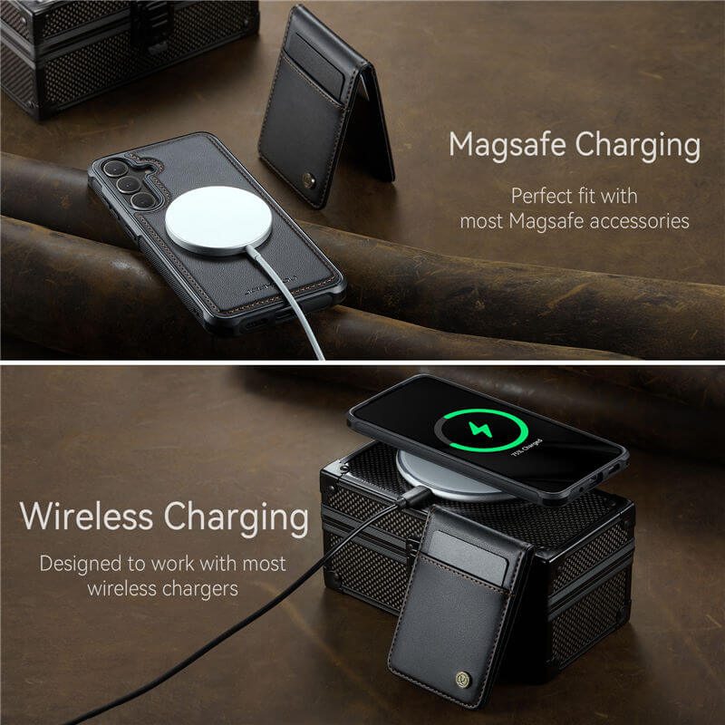 JEEHOOD Samsung Galaxy S26 Magnetic 2-in-1 Wallet Case