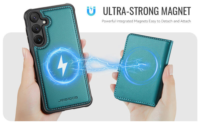 JEEHOOD Samsung Galaxy S26 Plus 2-in-1 Magnetic Wallet Case