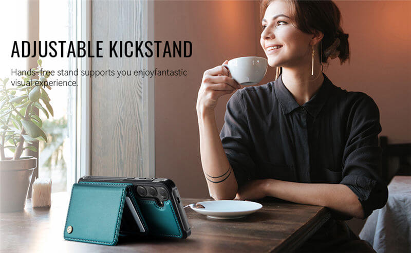 JEEHOOD Samsung Galaxy S26 2-in-1 Magnetic Wallet Case