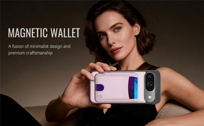JEEHOOD Google Pixel 9/Pixel 9 Pro 2-in-1 Magnetic Wallet Case