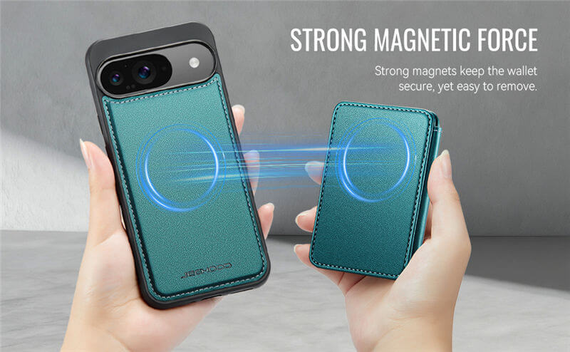JEEHOOD Google Pixel 9/Pixel 9 Pro 2-in-1 Magnetic Wallet Case