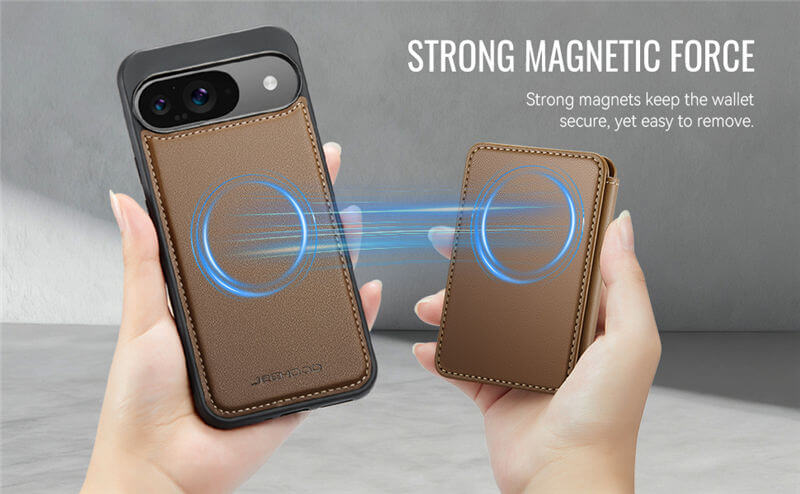 JEEHOOD Google Pixel 10/Pixel 10 Pro 2-in-1 Magnetic Wallet Case