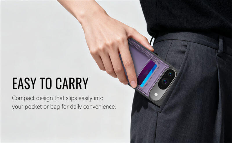 JEEHOOD Google Pixel 9/Pixel 9 Pro 2-in-1 Magnetic Wallet Case