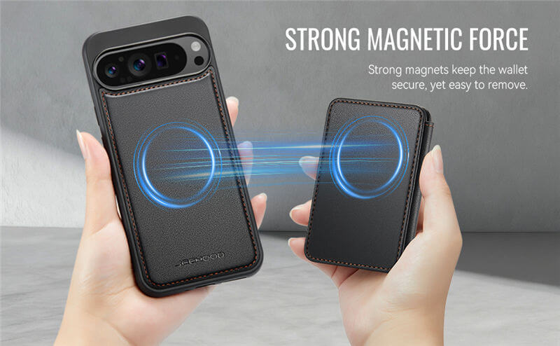 JEEHOOD Google Pixel 10 Pro XL 2-in-1 Magnetic Wallet Case