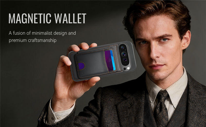 JEEHOOD Google Pixel 9 Pro XL 2-in-1 Magnetic Wallet Case