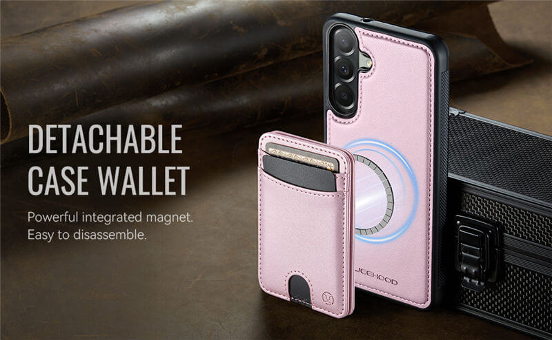 JEEHOOD Samsung Galaxy A27 2-in-1 Magnetic Wallet Case