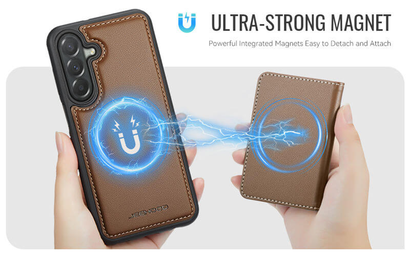 JEEHOOD Samsung Galaxy A27 2-in-1 Magnetic Wallet Case