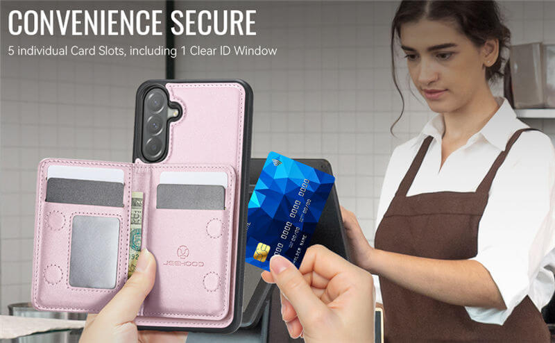 JEEHOOD Samsung Galaxy A27 2-in-1 Magnetic Wallet Case