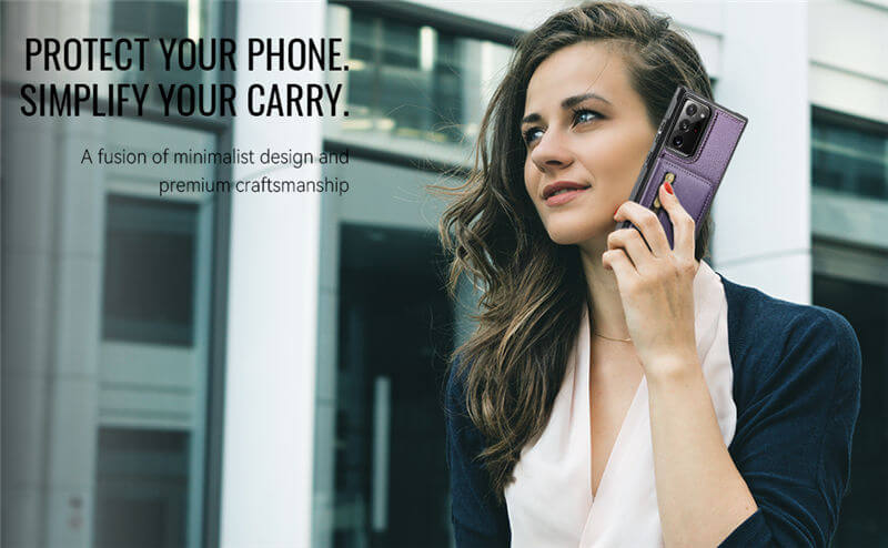 JEEHOOD Samsung Galaxy Note 20 Ultra Detachable Magnetic Zipper Wallet Case