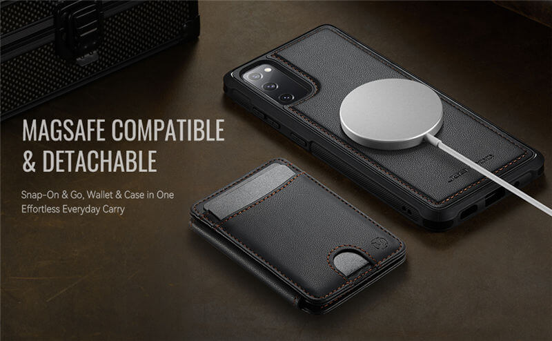 JEEHOOD Samsung Galaxy S20 FE 2-in-1 Magnetic Wallet Case