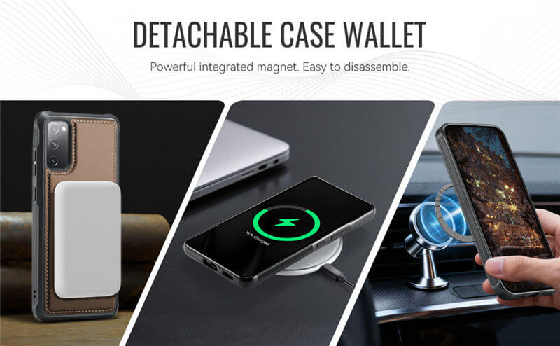 JEEHOOD Samsung Galaxy S20 FE 2-in-1 Magnetic Wallet Case